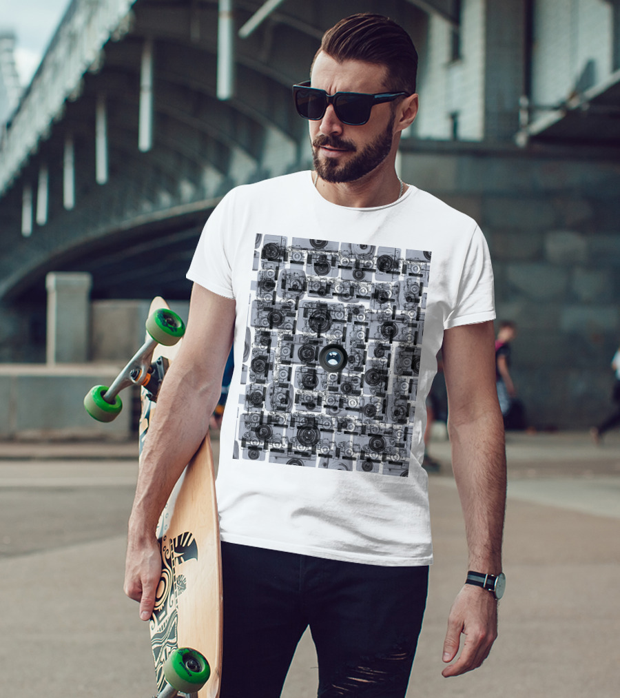 Camera Capture Memory Retro Collage T-Shirt
