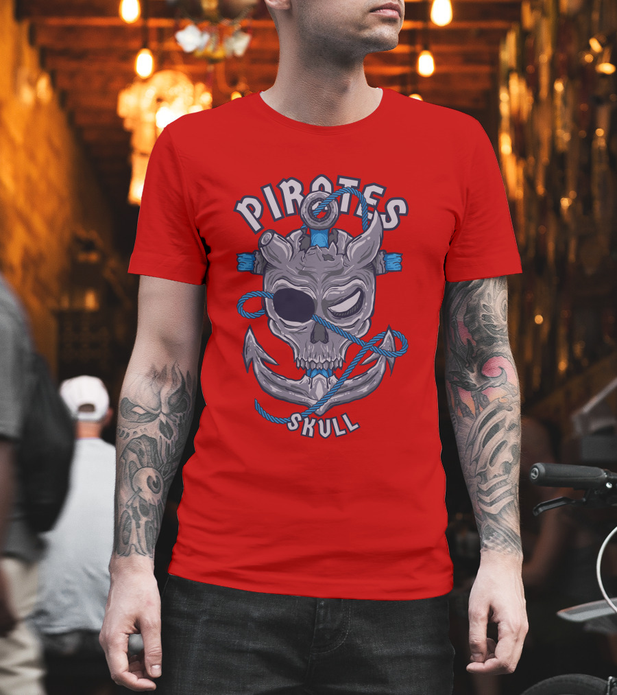 Pirates Skull Pirates of the Caribbean Anchor Rope T-Shirt