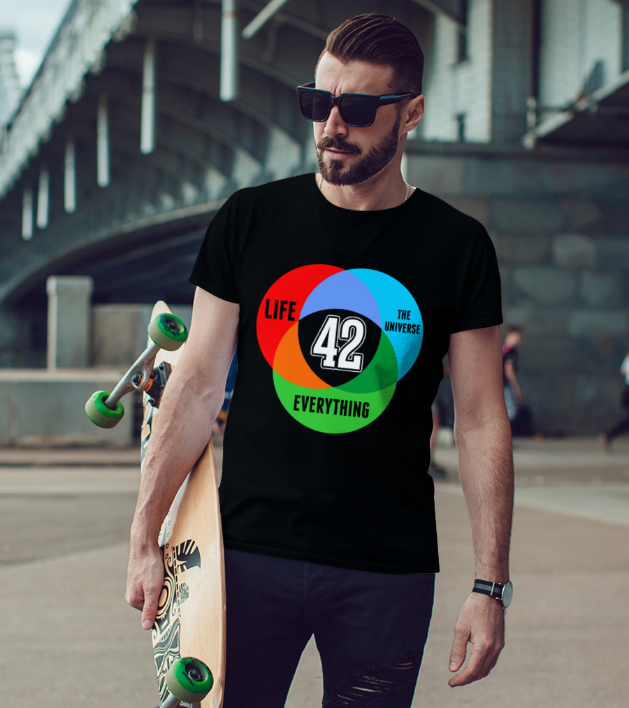 Life The Universe Everything 42 Science Venn Diagram T-Shirt