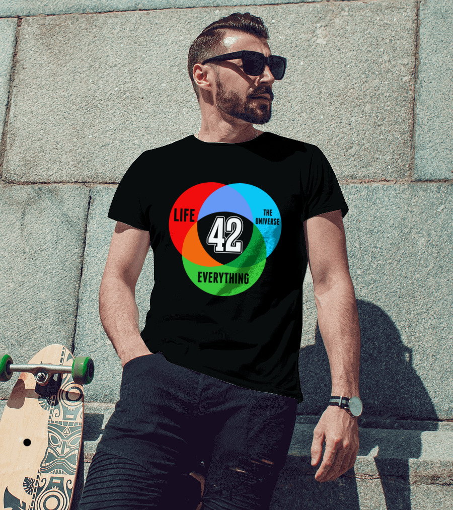 Life The Universe Everything 42 Science Venn Diagram T-Shirt