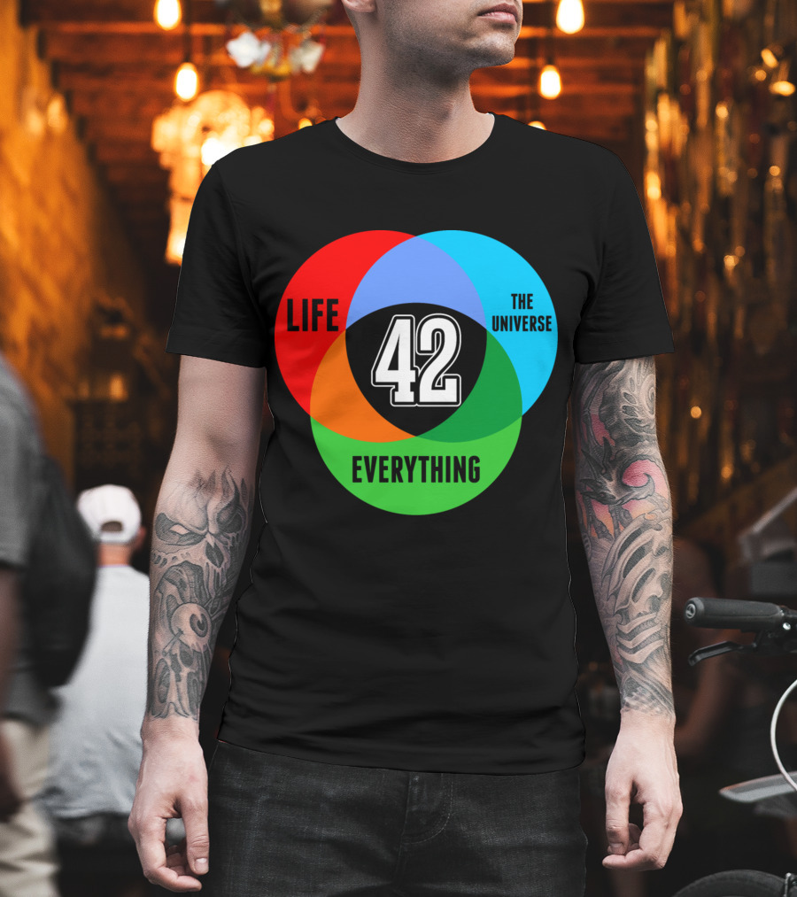 Life the Universe Everything 42 Science Venn Diagram T-Shirt