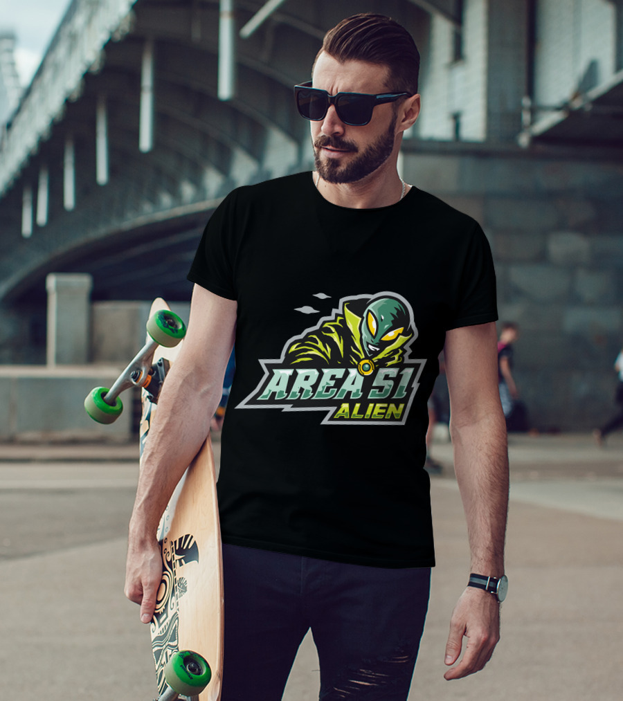 Area 51 Alien E Sport Halloween Witch Alien T-Shirt
