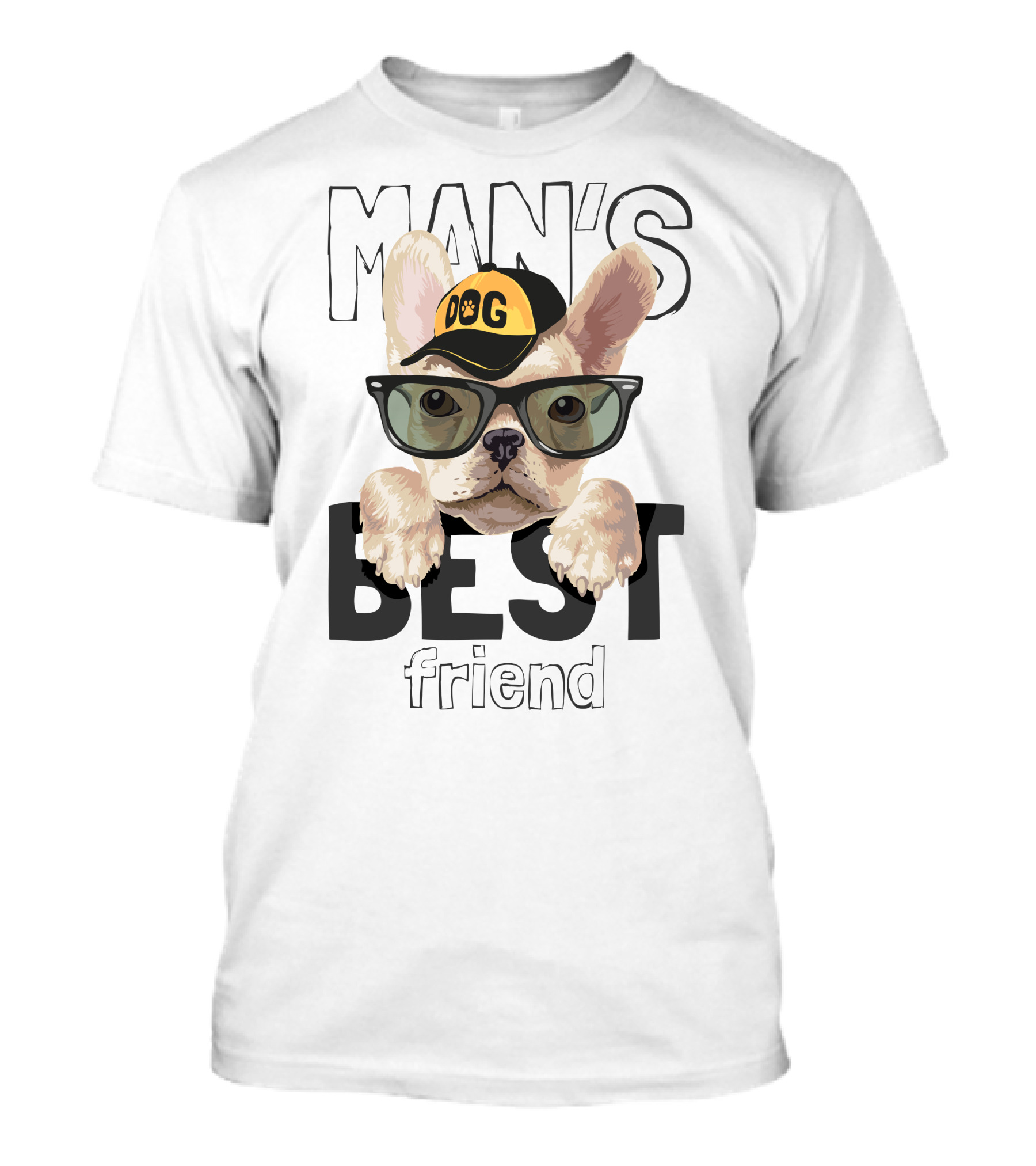 Man's Best Friend Dog Wearing Glasses And Hat T-Shirt