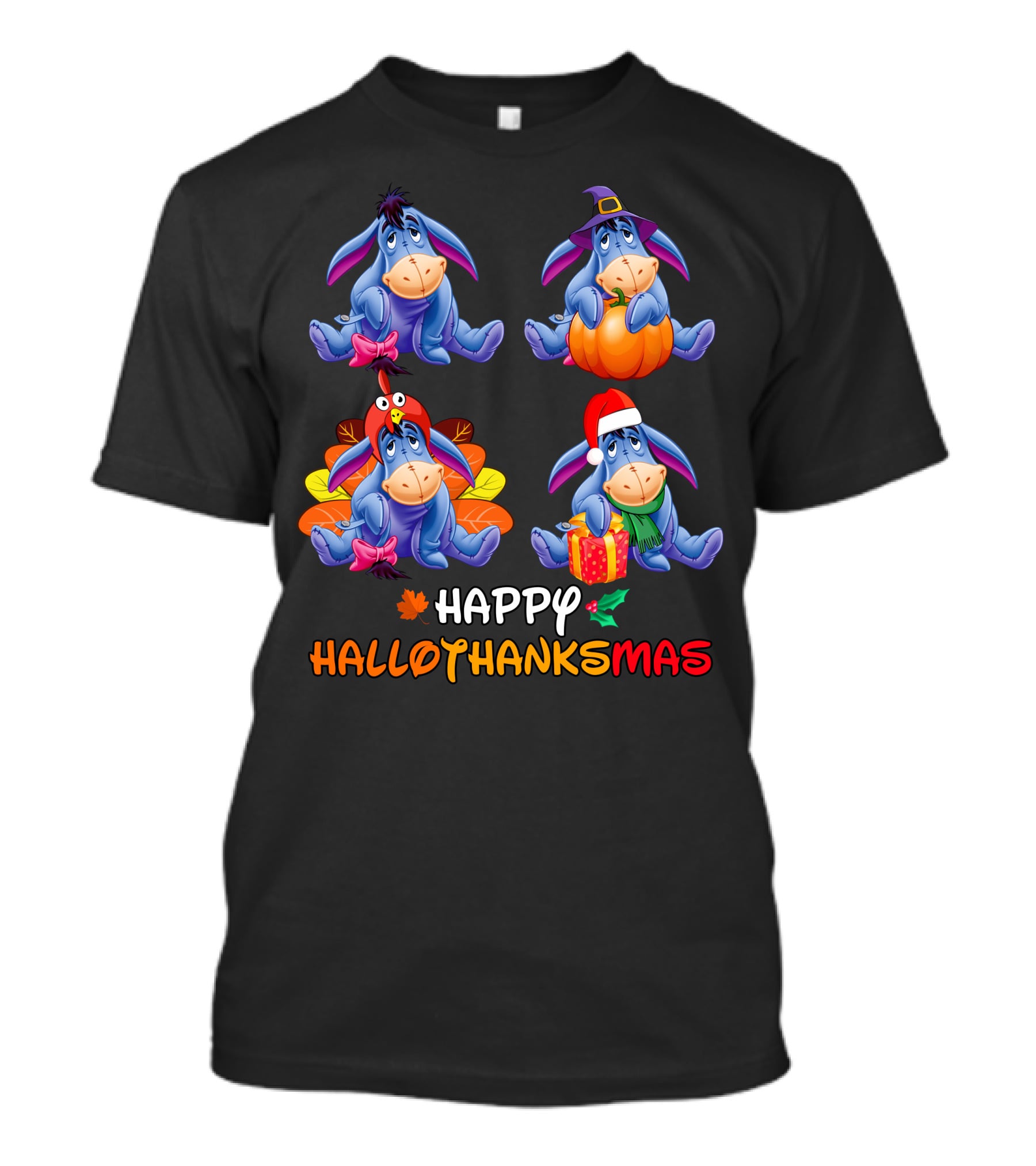 Eeyore Happy Hallowthanksmas T-Shirt