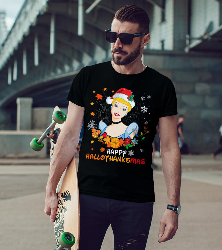 Cinderella Happy Hallothanksmas Holiday Celebration T-Shirt