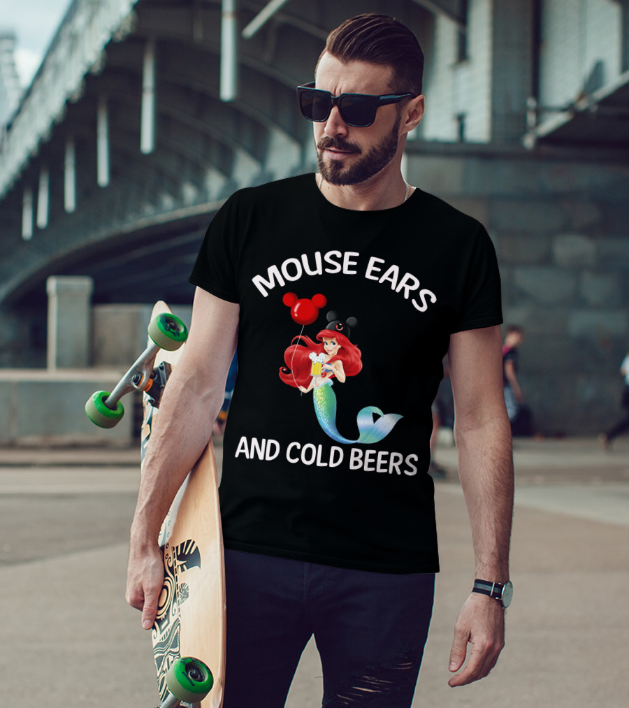 Mouse Ears And Cold Beers Ariel Balloon T-Shirt