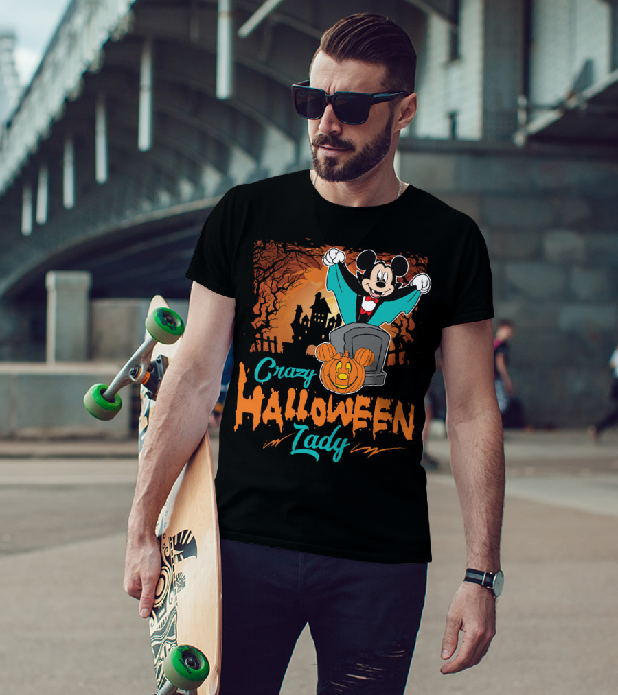 Crazy Halloween Lady T-Shirt