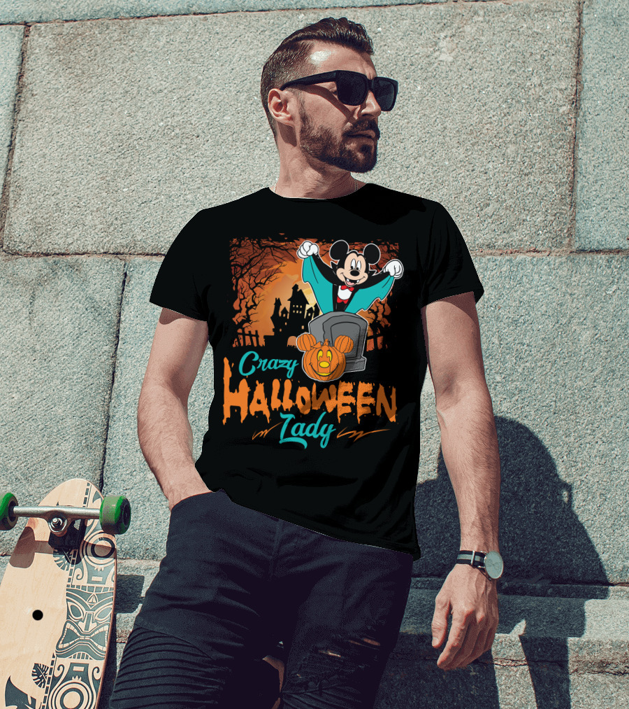 Crazy Halloween Lady T-Shirt