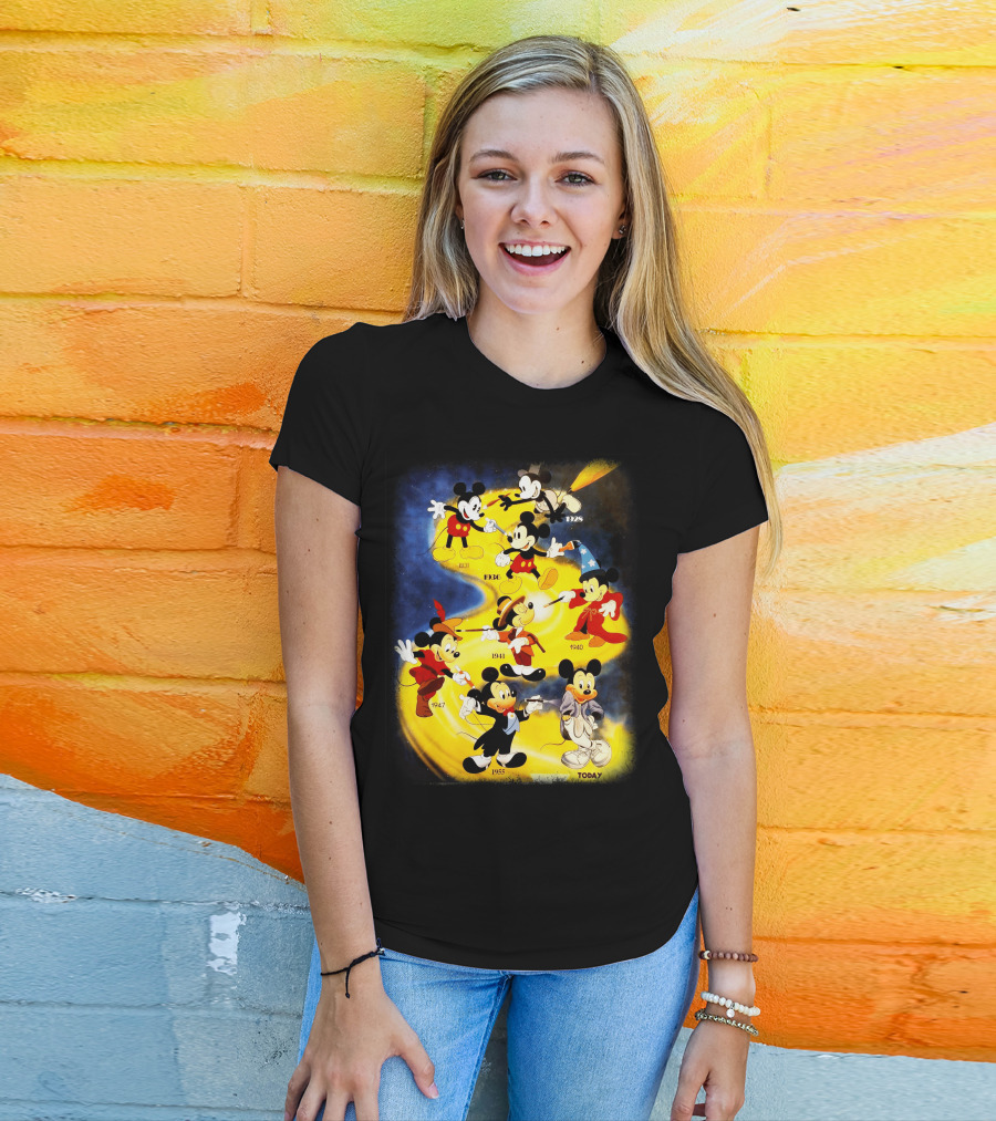 Mickey Through The Years 1928 1931 1936 1940 1941 1947 1955 Today T-Shirt