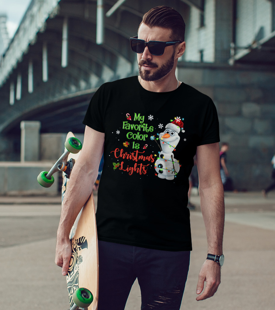 My Favorite Color Is Christmas Lights Olaf T-Shirt