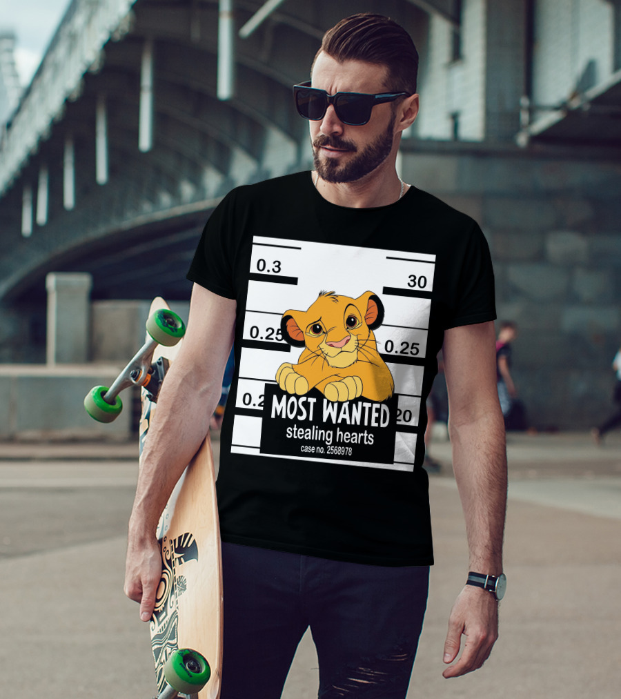 Most Wanted Simba Stealing Hearts Case No. 2568978 T-Shirt