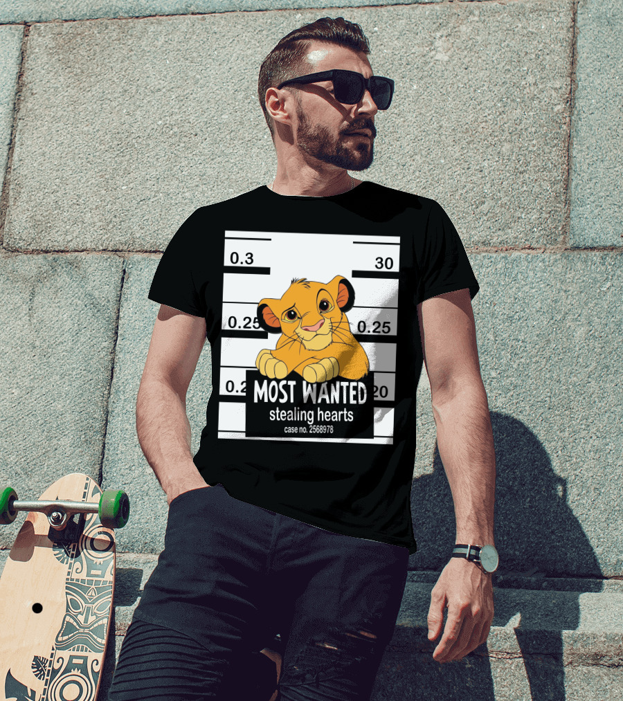Most Wanted Simba Stealing Hearts Case No. 2568978 T-Shirt