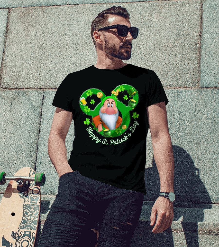 Happy St. Patrick's Day Grumpy Disney Holiday Celebration T-Shirt