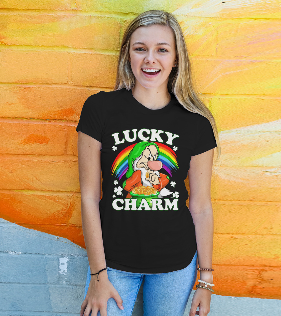 Lucky Charm Grumpy Dwarf Rainbow Treasure T-Shirt