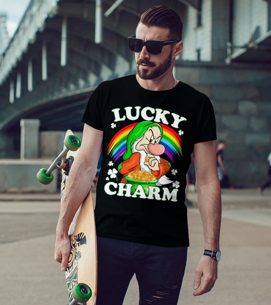 Lucky Charm Grumpy Dwarf Rainbow Treasure T-Shirt