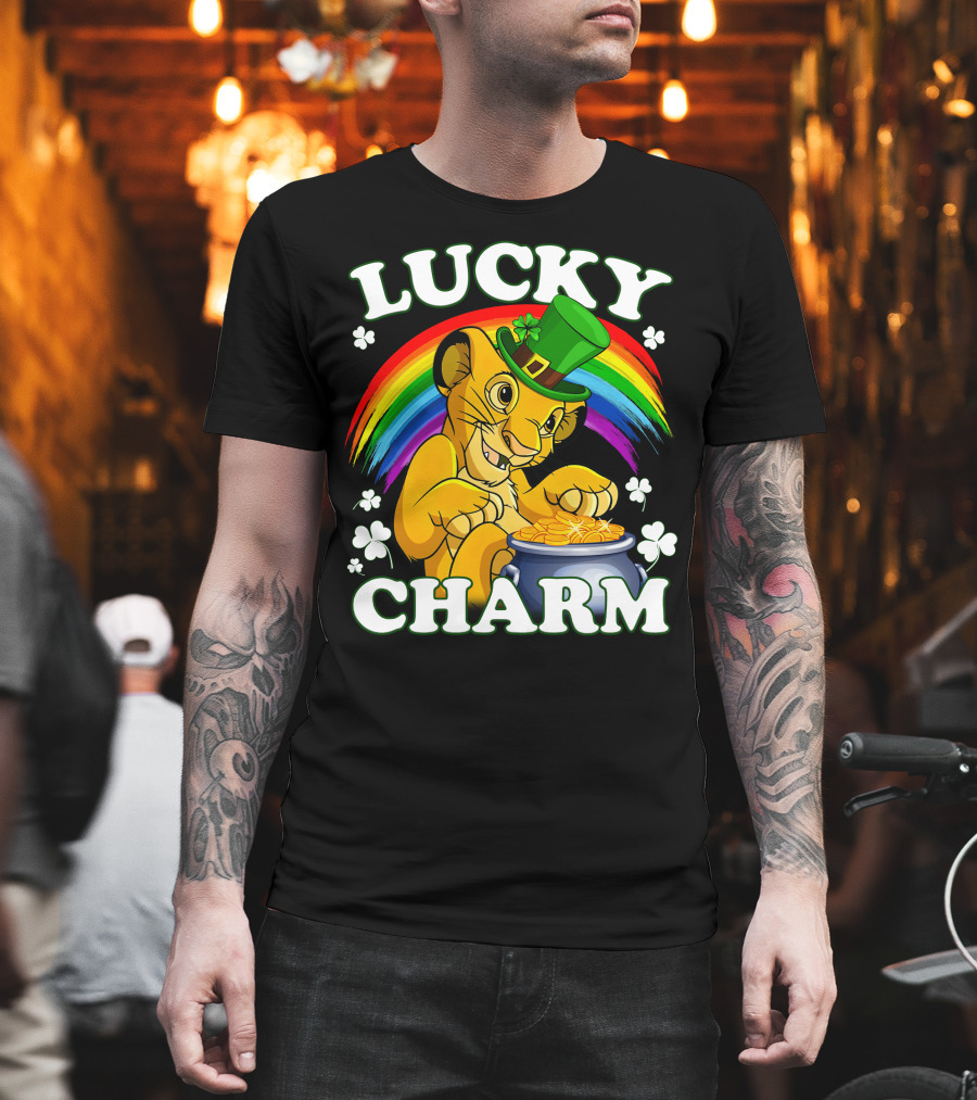 Lucky Charm Simba Rainbow Pot Of Gold T-Shirt