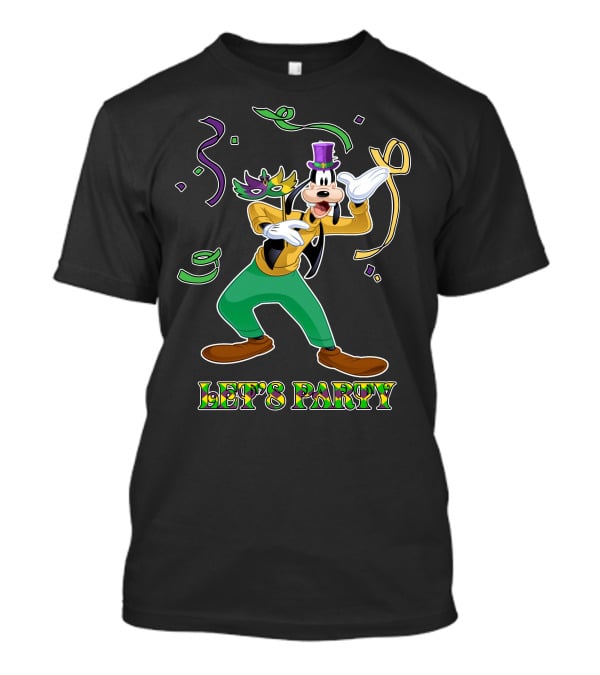 Goofy Let's Party Mardi Gras Celebration T-Shirt