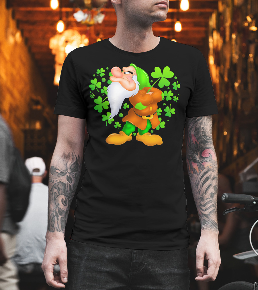Grumpy Dwarf With Shamrock T-Shirt