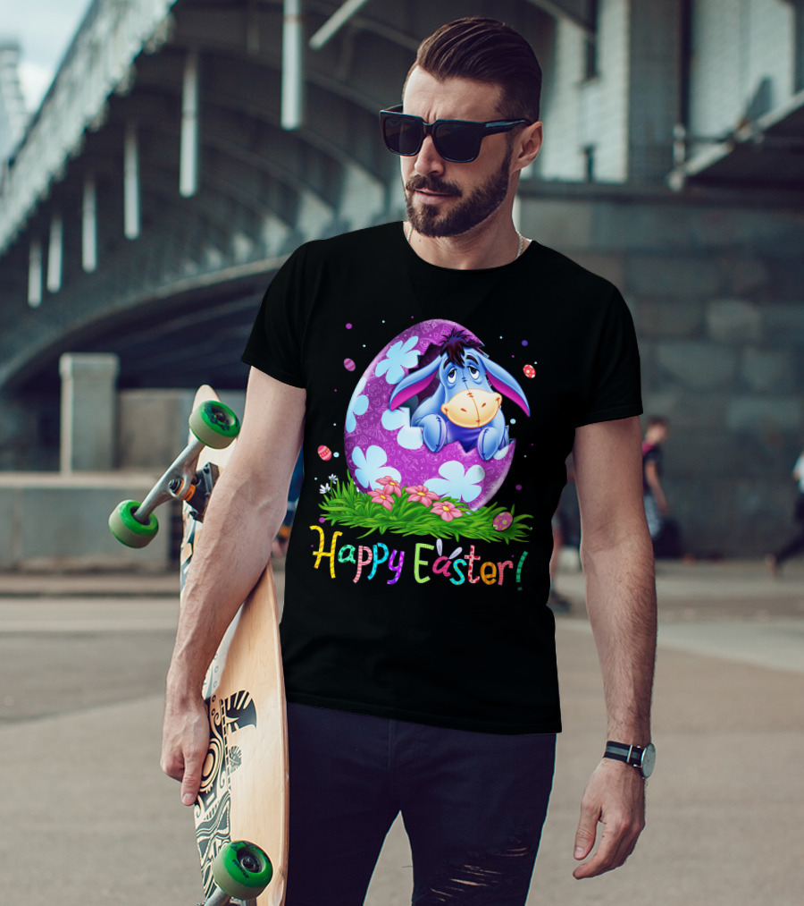 Eeyore Happy Easter Egg Floral T-Shirt