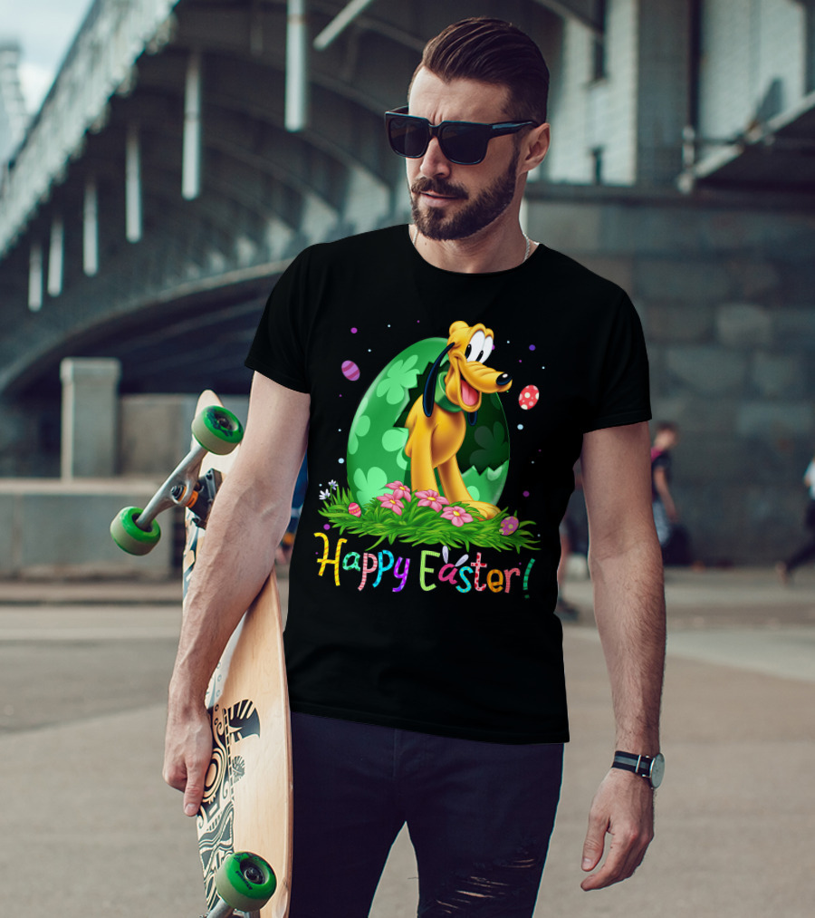 Happy Easter Pluto Disney Easter Egg Hunt T-Shirt