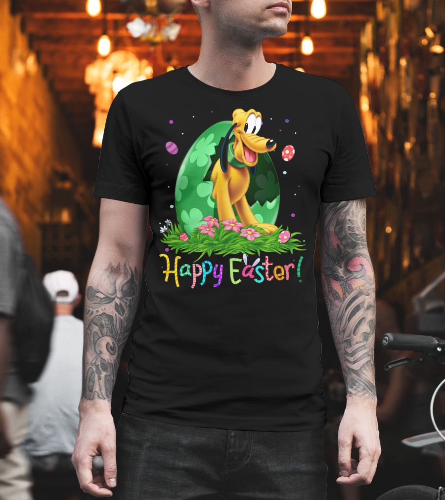 Happy Easter Pluto Disney Easter Egg Hunt T-Shirt