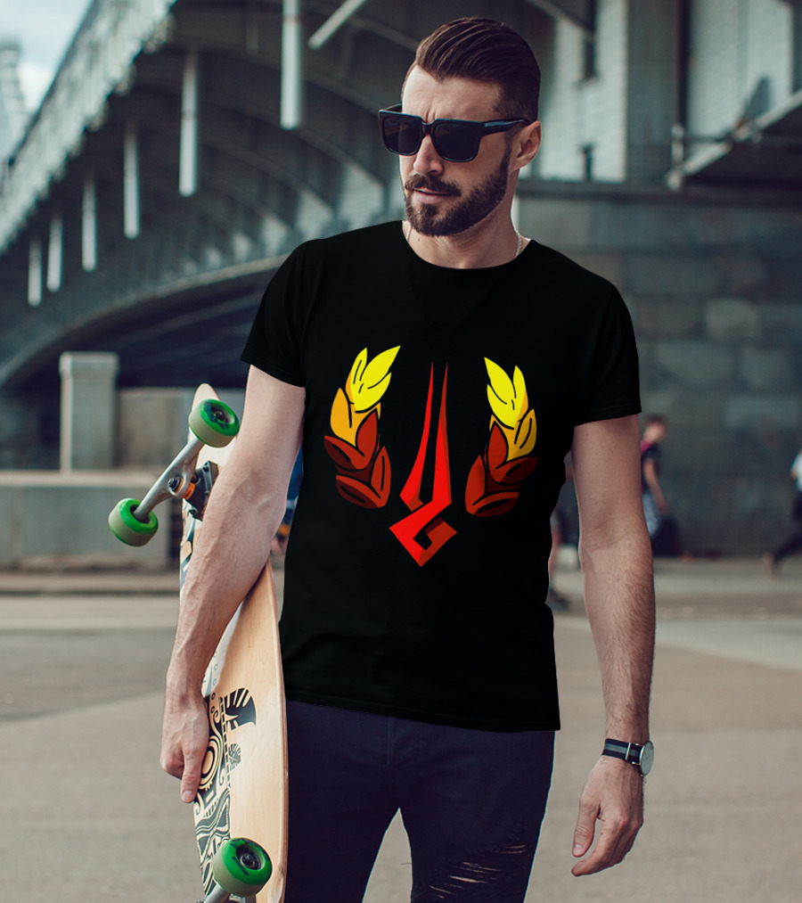 Hades Zagreus Icon With Red Laurel Symbols T-Shirt
