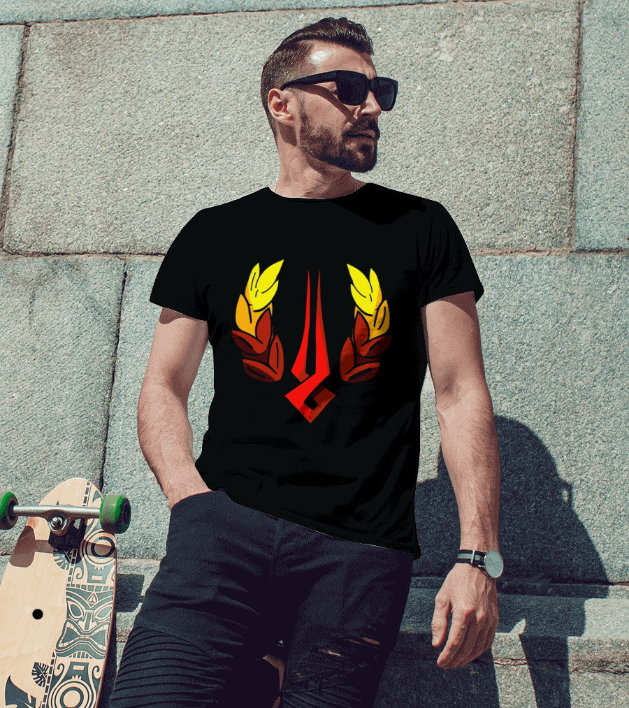 Hades Zagreus Icon With Red Laurel Symbols T-Shirt