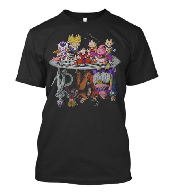 Goku Super Dragonball Characters Reflection Frieza Majin Vegeta 1589213 T-Shirt