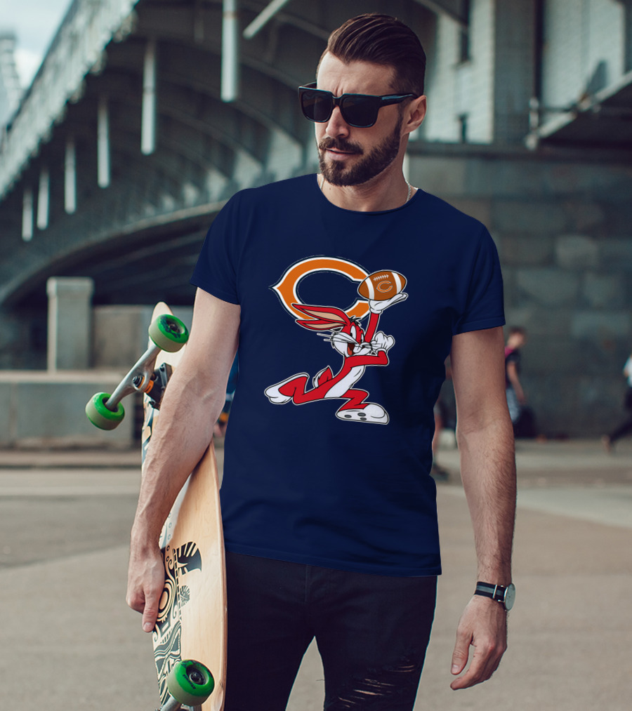 Chicago Bears Bugs Bunny Chiefs Football T-Shirt