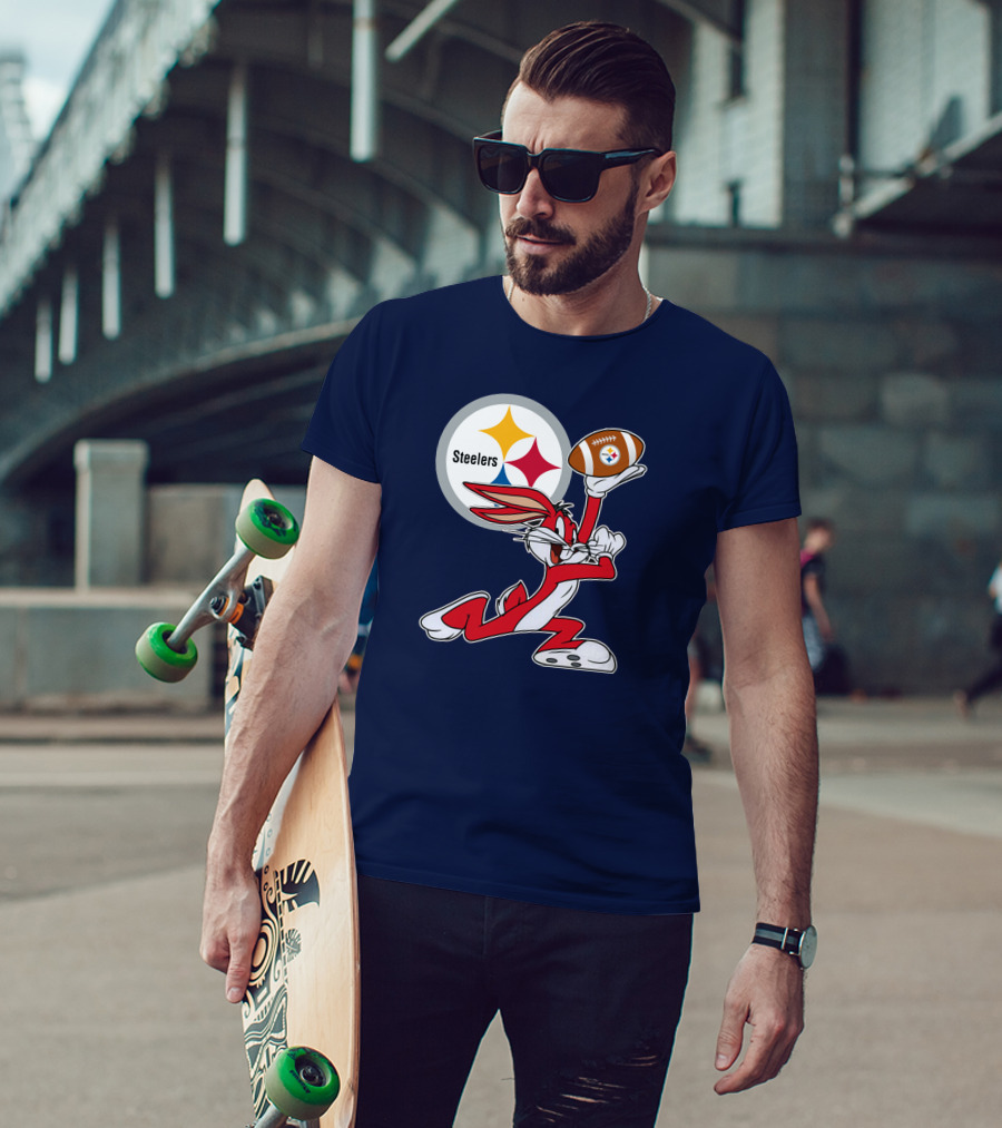 Pittsburgh Steelers Bunny Football T-Shirt