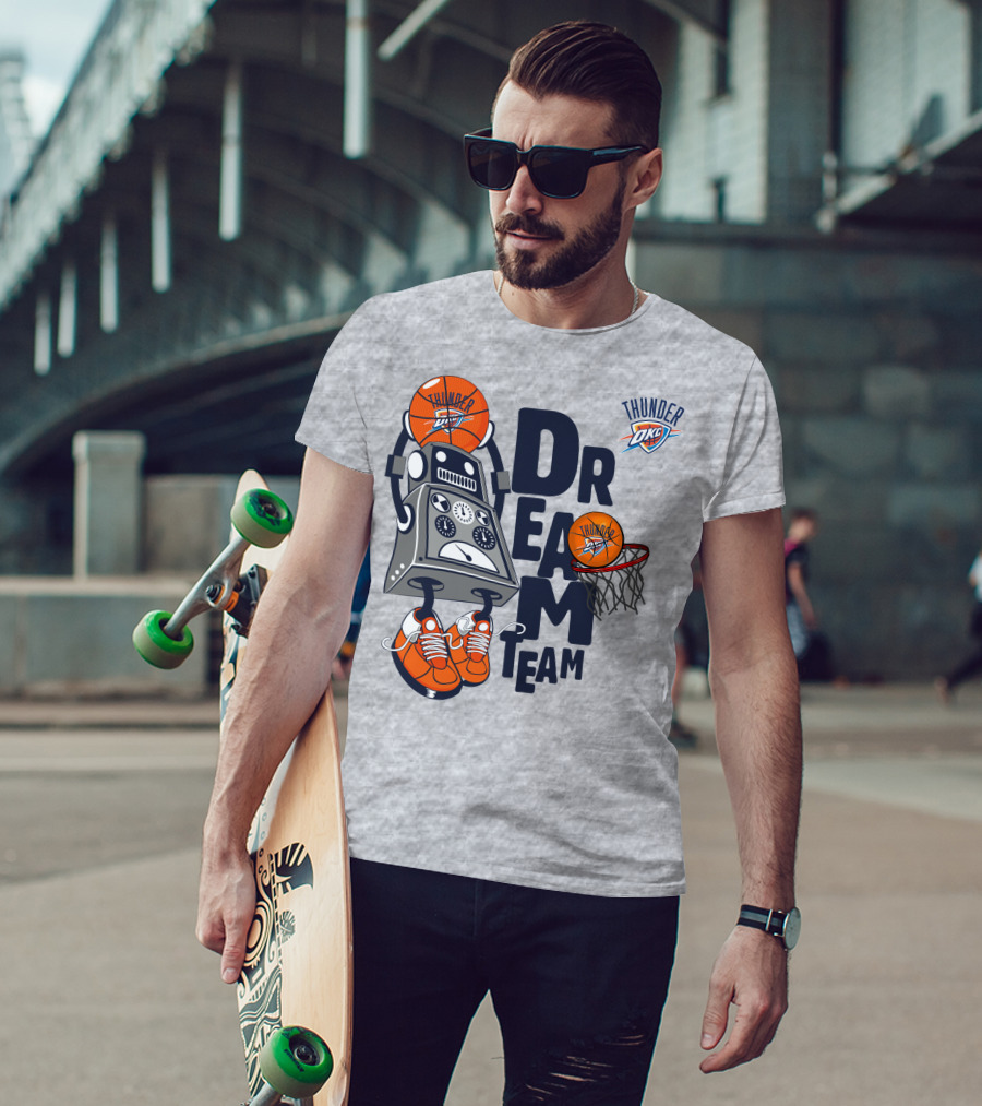 Oklahoma City Thunder Dream Team Robot Basketball T-Shirt