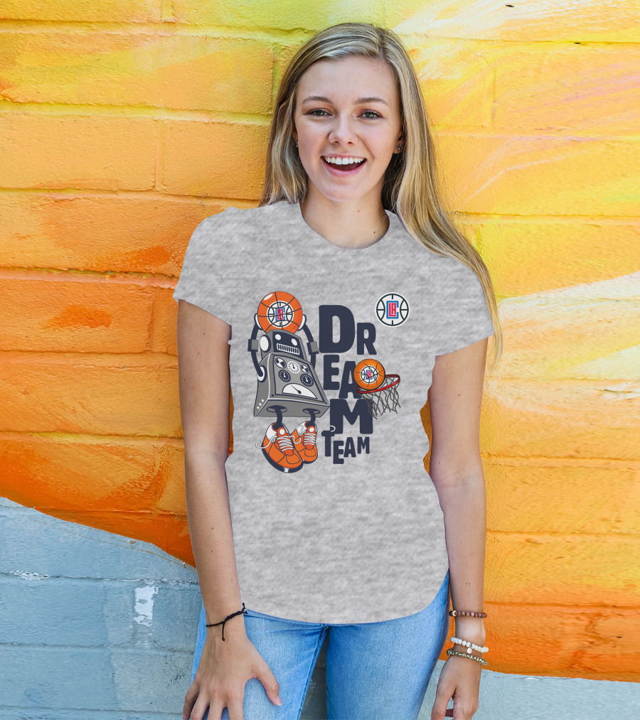 Los Angeles Clippers Dream Team Robot Basketball Fantasy T-Shirt