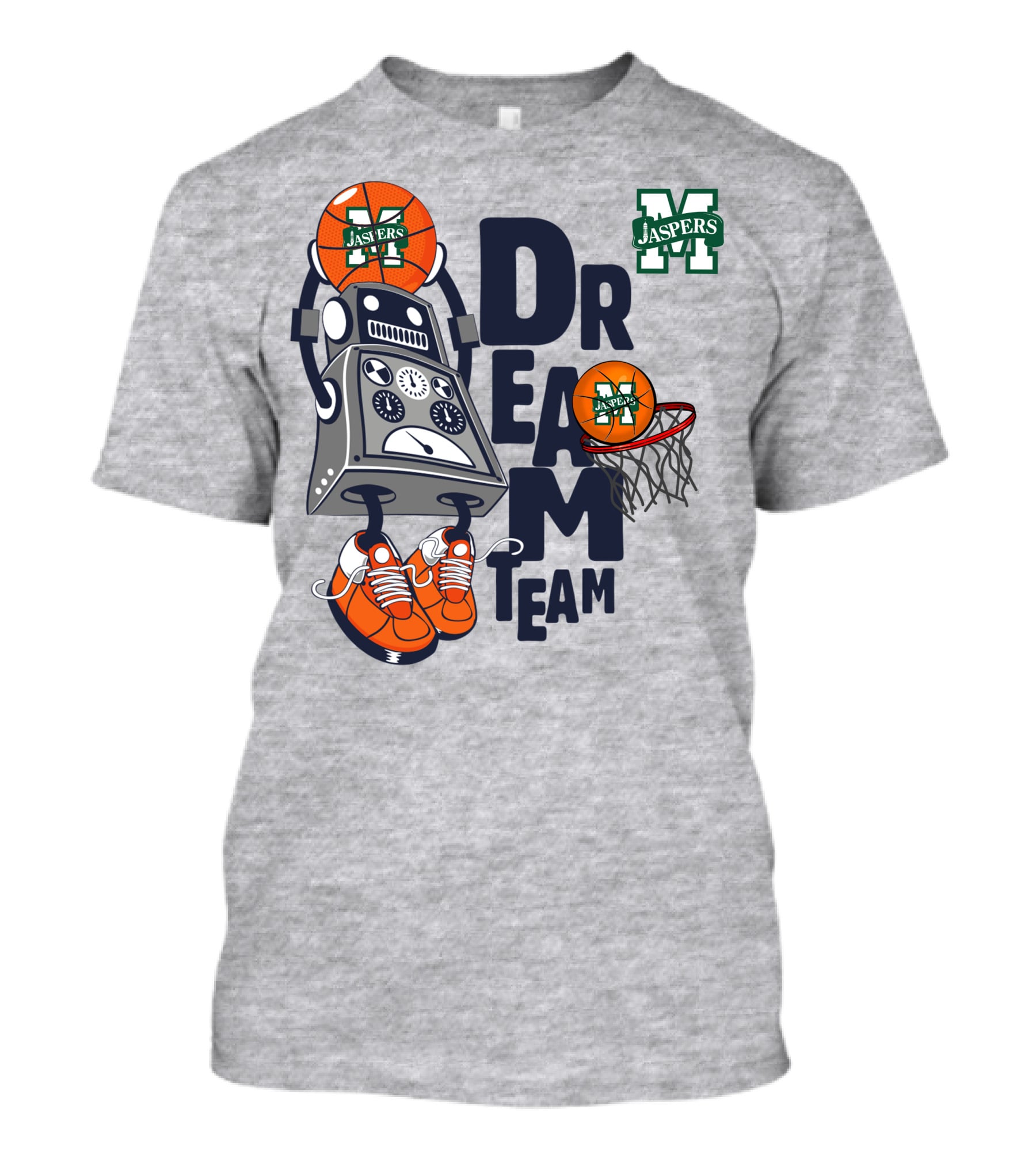 Manhattan Jaspers Dream Team Robot Basketball T-Shirt