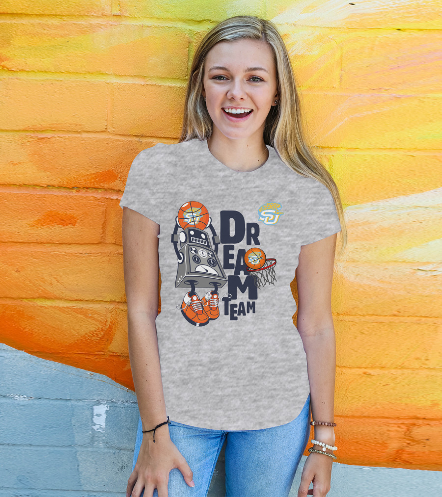 Dream Team Basketball Robot With Sneakers And Hoop T-Shirt