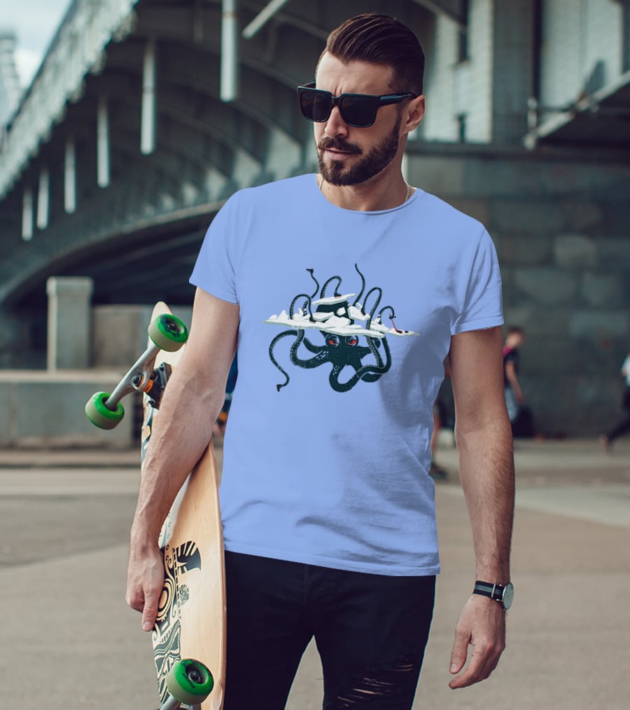 Alair Seattle Kraken Octopus Hockey Arena Scene T-Shirt