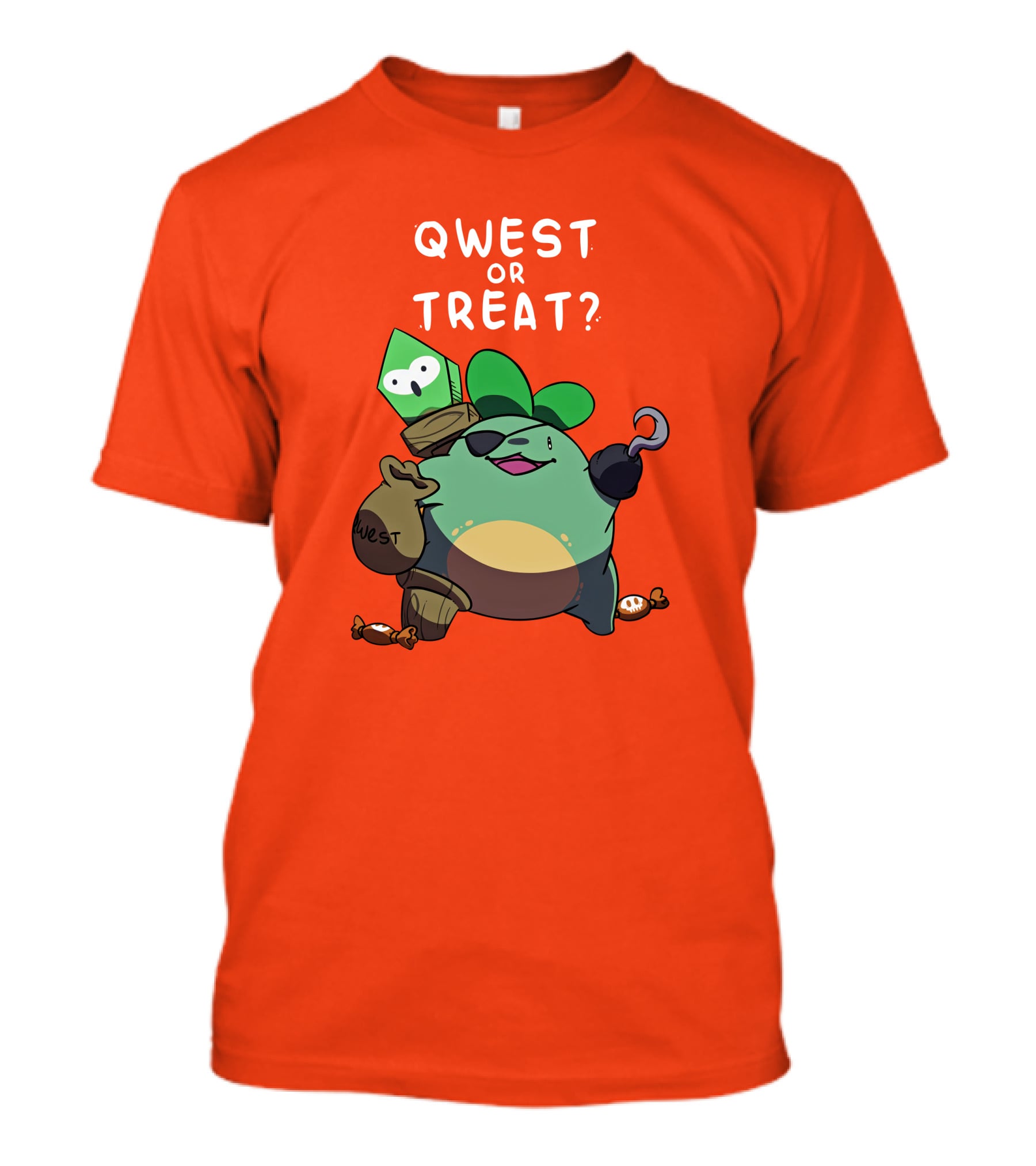 Qwest Or Treat Halloween Quest Sprout Pirate Hook Candy T-Shirt