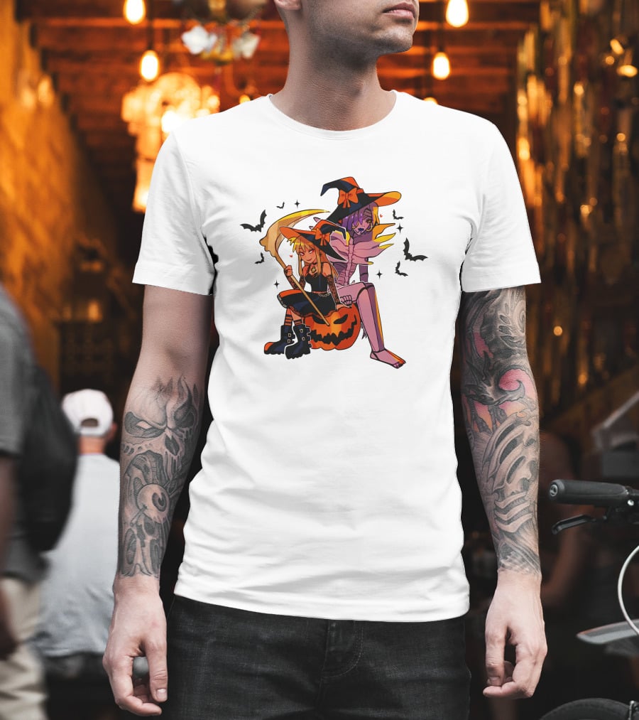 Huyandere Deathnote Halloween Gfs Witch Pumpkin Bats T-Shirt