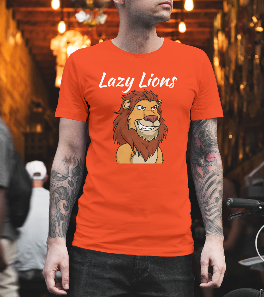 Lazy Lions NFT Apparel Bold Cartoon Lion T-Shirt