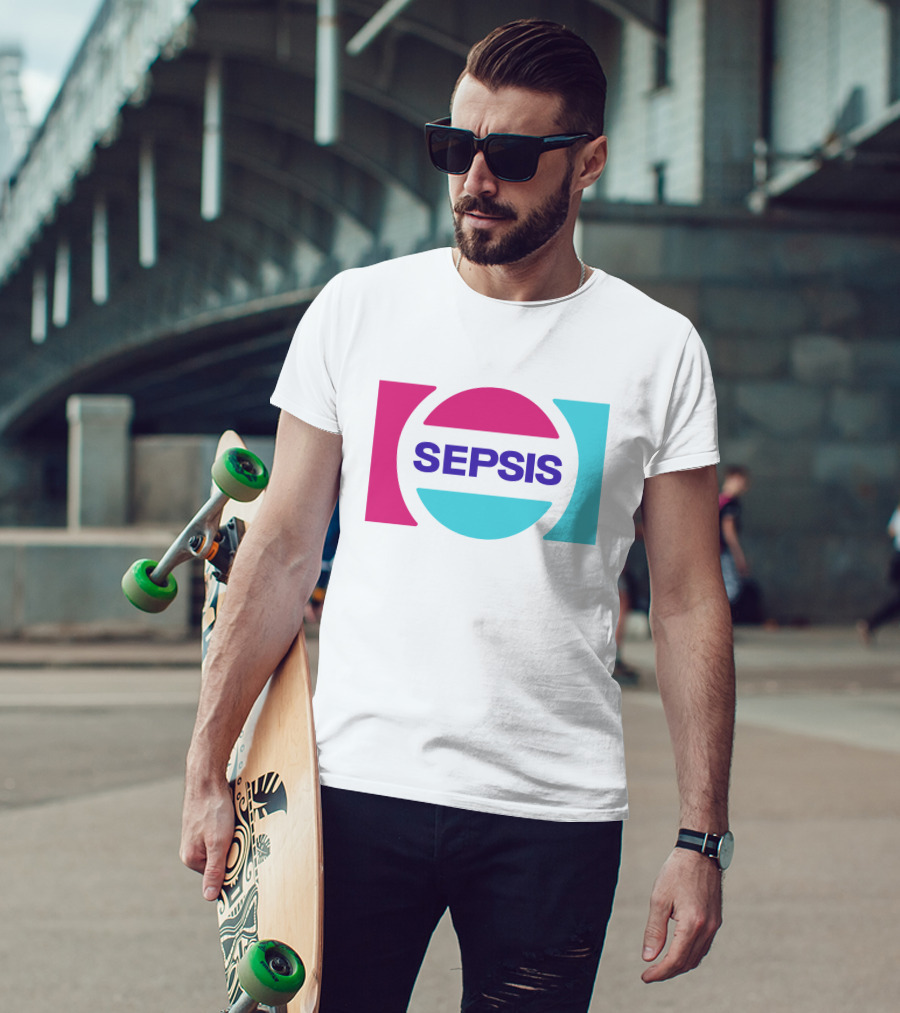 Pander Store Mechazawa Sepsis Logo Circular Colorful T-Shirt