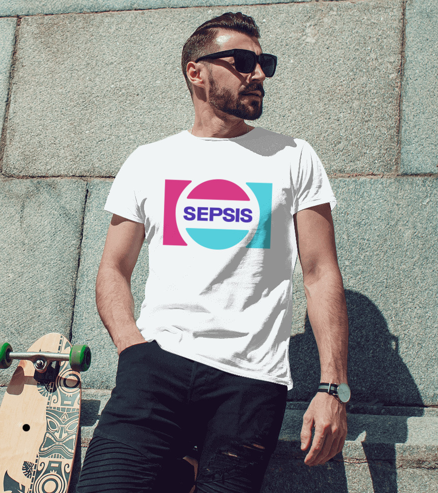Pander Store Mechazawa Sepsis Logo Circular Colorful T-Shirt