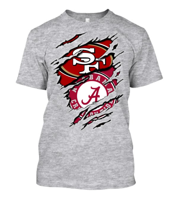 San Francisco 49ers Alabama Crimson Tide Fan Crossover T-Shirt