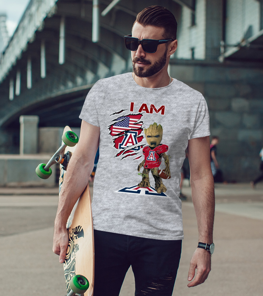 I AM Arizona Baby Groot American Football Star T-Shirt