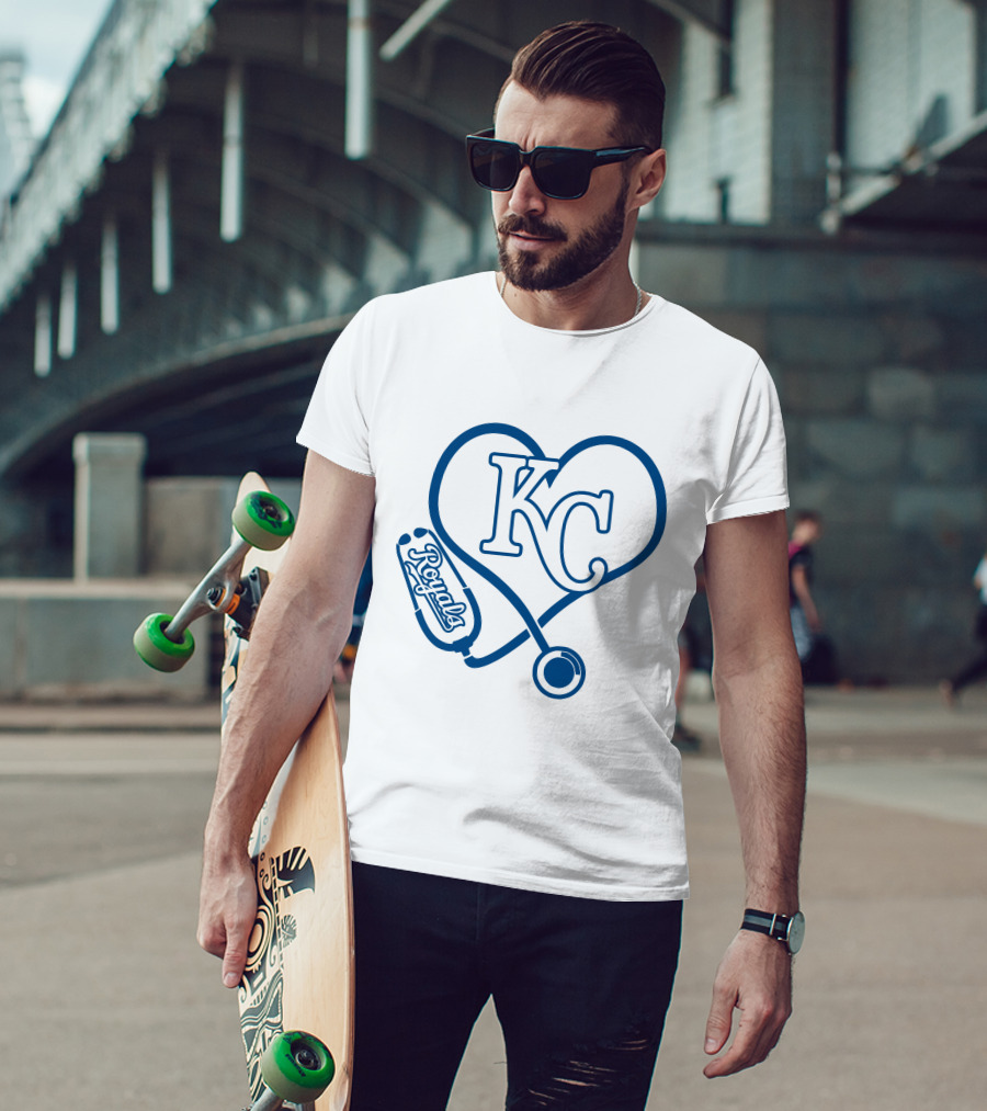 KC Heart Stethoscope Royals T-Shirt