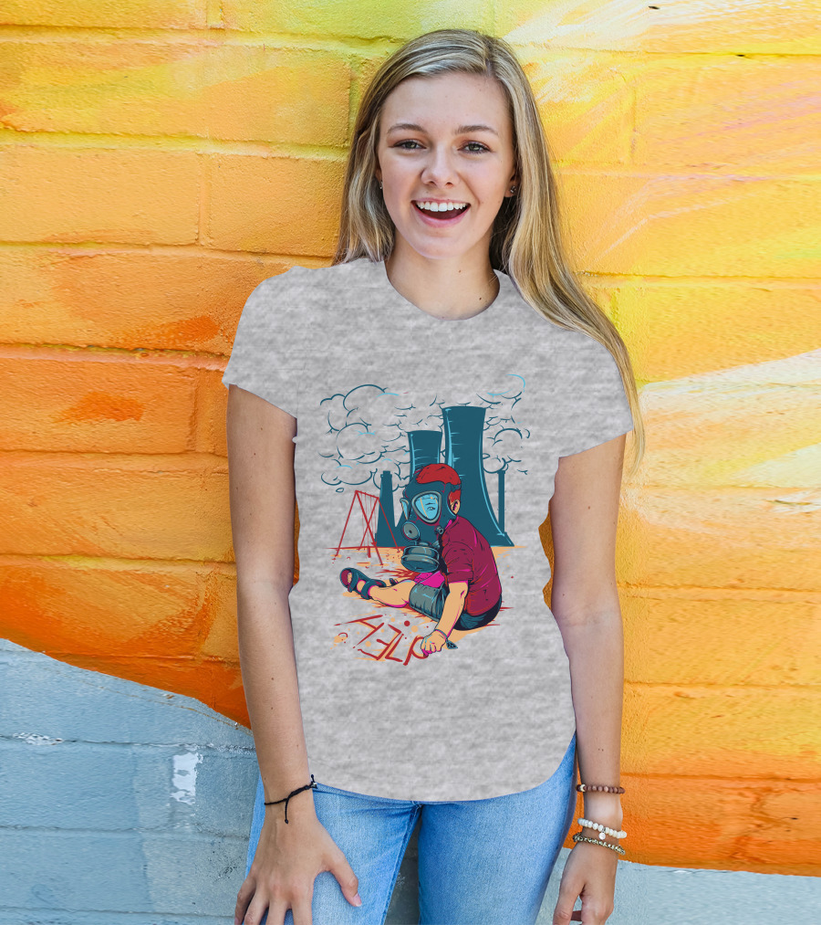 The Cry Of The Future Preschool Gas Mask Child Industrial Playground T-Shirt