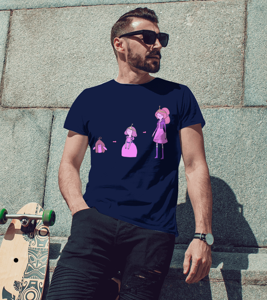 Princess Bubblegum Transformation Evolution Adventure Time T-Shirt