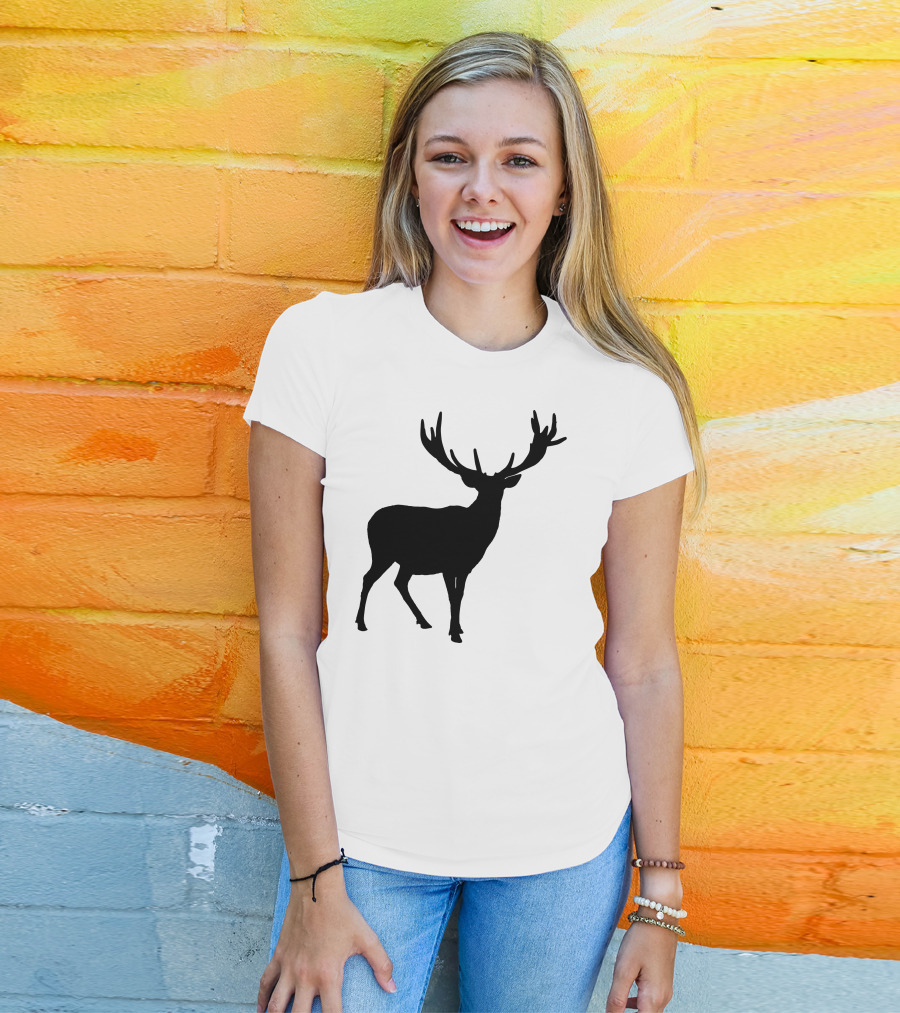 Silhouette Stag Deer Wildlife Nature T-Shirt