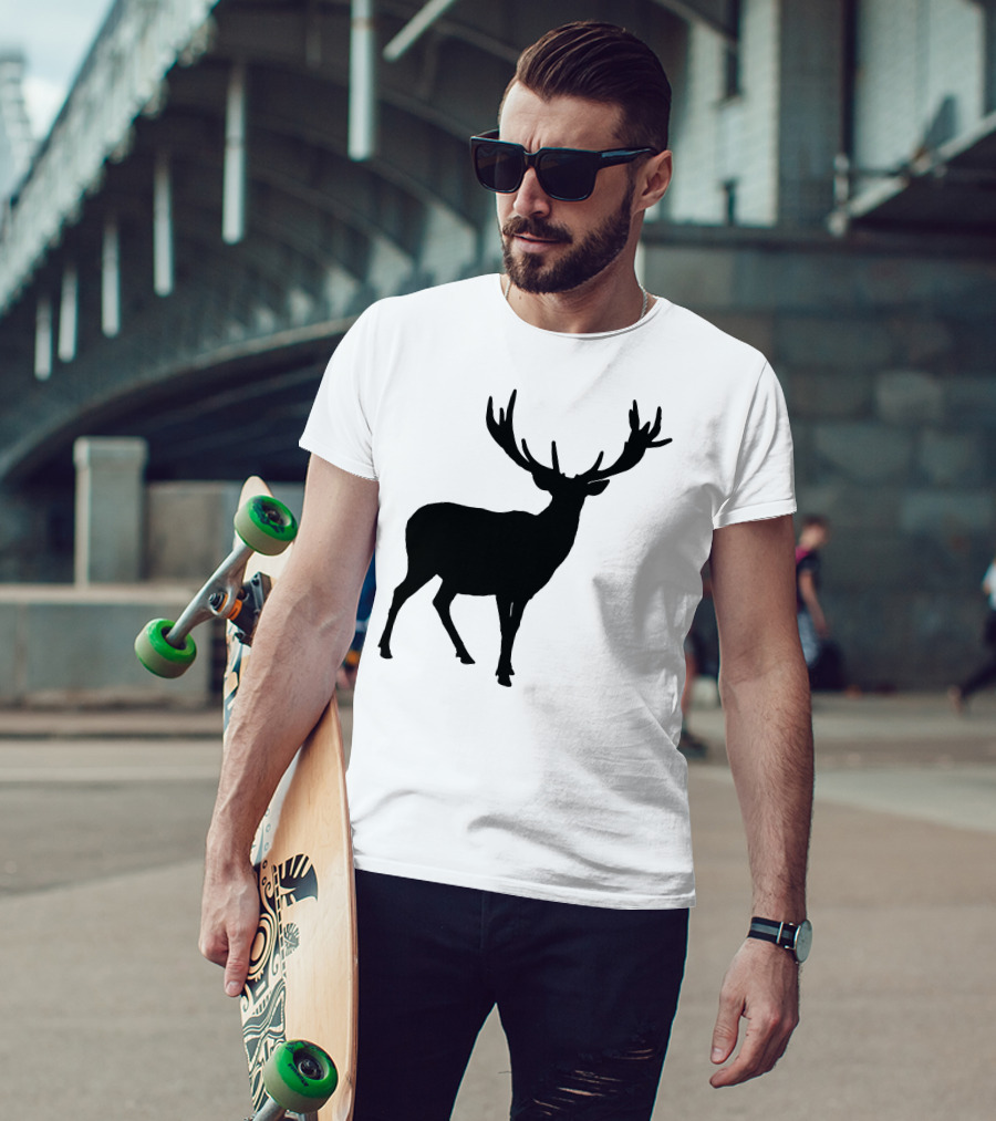 Silhouette Stag Deer Wildlife Nature T-Shirt