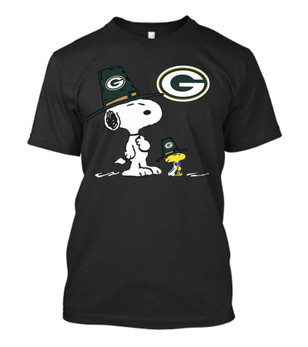 Snoopy And Woodstock Green Bay Packers Fan Gear T-Shirt
