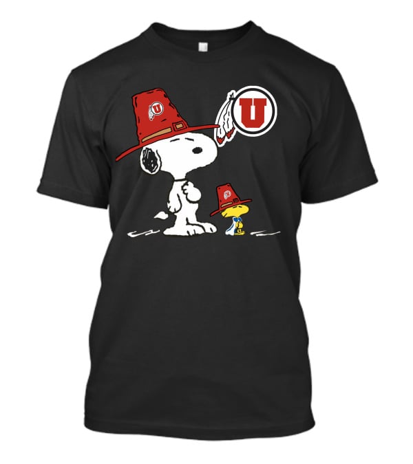 Utah Utes Snoopy Woodstock Football Fan Gear T-Shirt