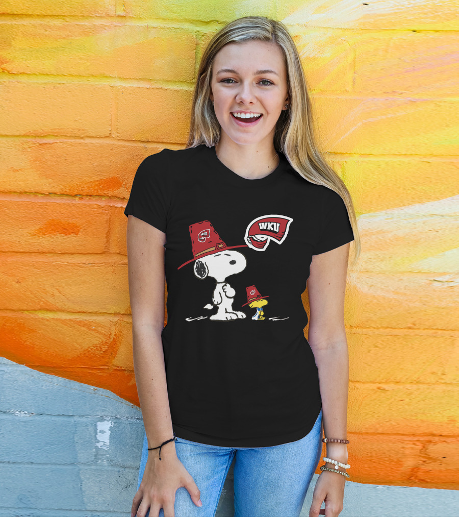 Snoopy And Woodstock WKU Western Kentucky Hilltoppers Fan T-Shirt